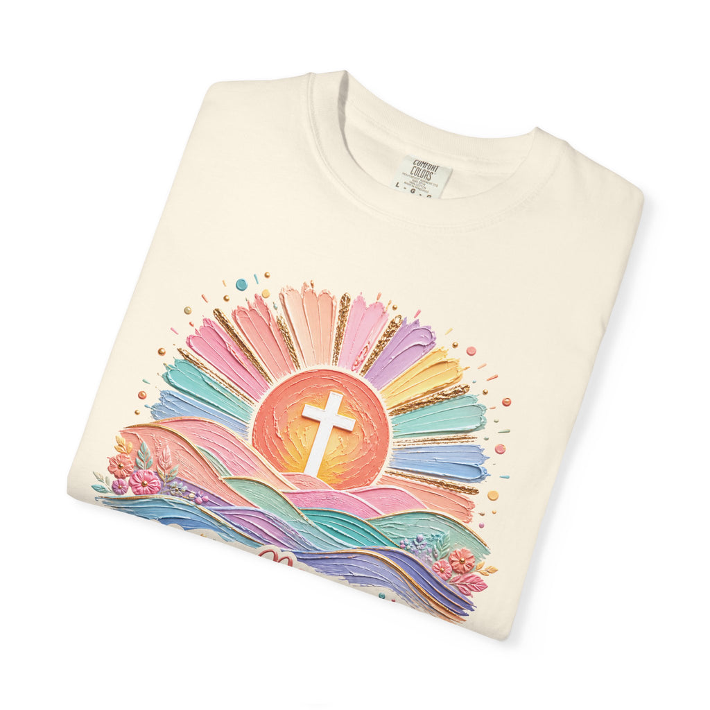 New Mercies Meet the Morning Tee | Sunrise Cross Christian T-Shirt