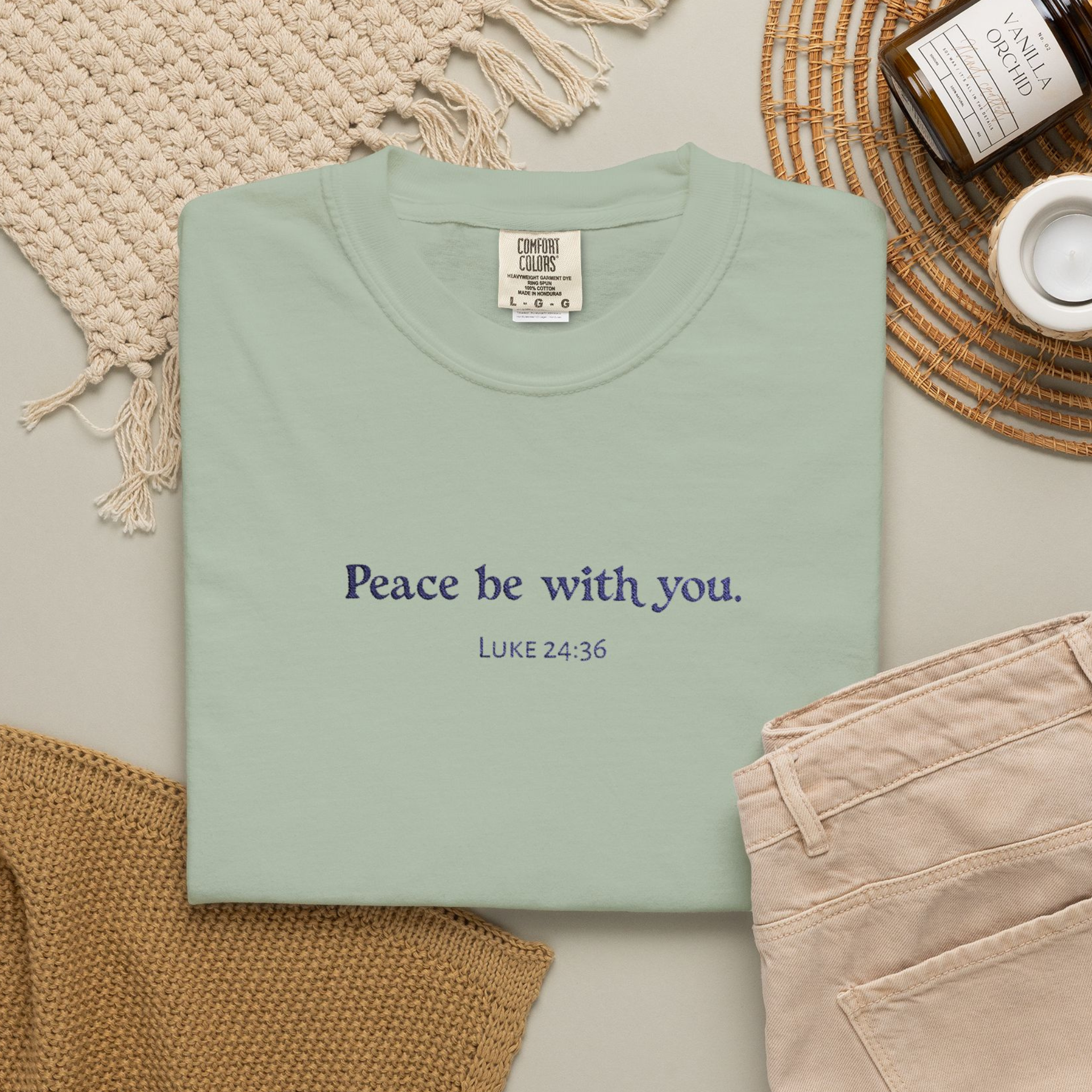 Peace Be With You T-Shirt | Luke 24:36 Scripture Tee