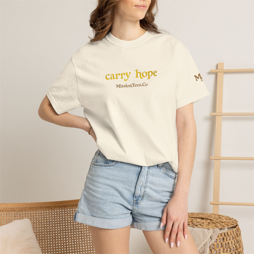 Carry Hope Mission Tees Branded Tee | Garment-Dyed Everyday T-Shirt