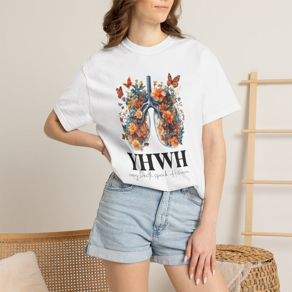 YHWH T-Shirt | Every Breath Speaks His Name Faith Tee