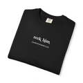 Seek Him Embroidered T-Shirt | Lamentations 3:25 Faith Tee