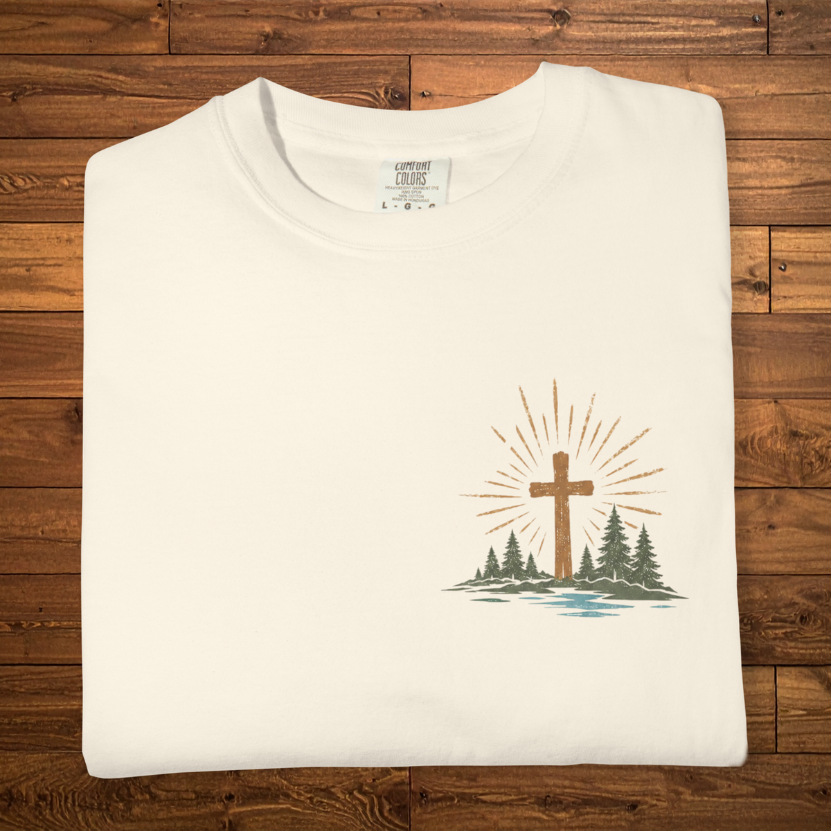 Cast All Your Cares on the Lord T-Shirt | 1 Peter 5:7 Christian Fishing Graphic Tee