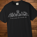 You Can Sit With Us Line Art T-shirt | Christian Comfort Colors Tee