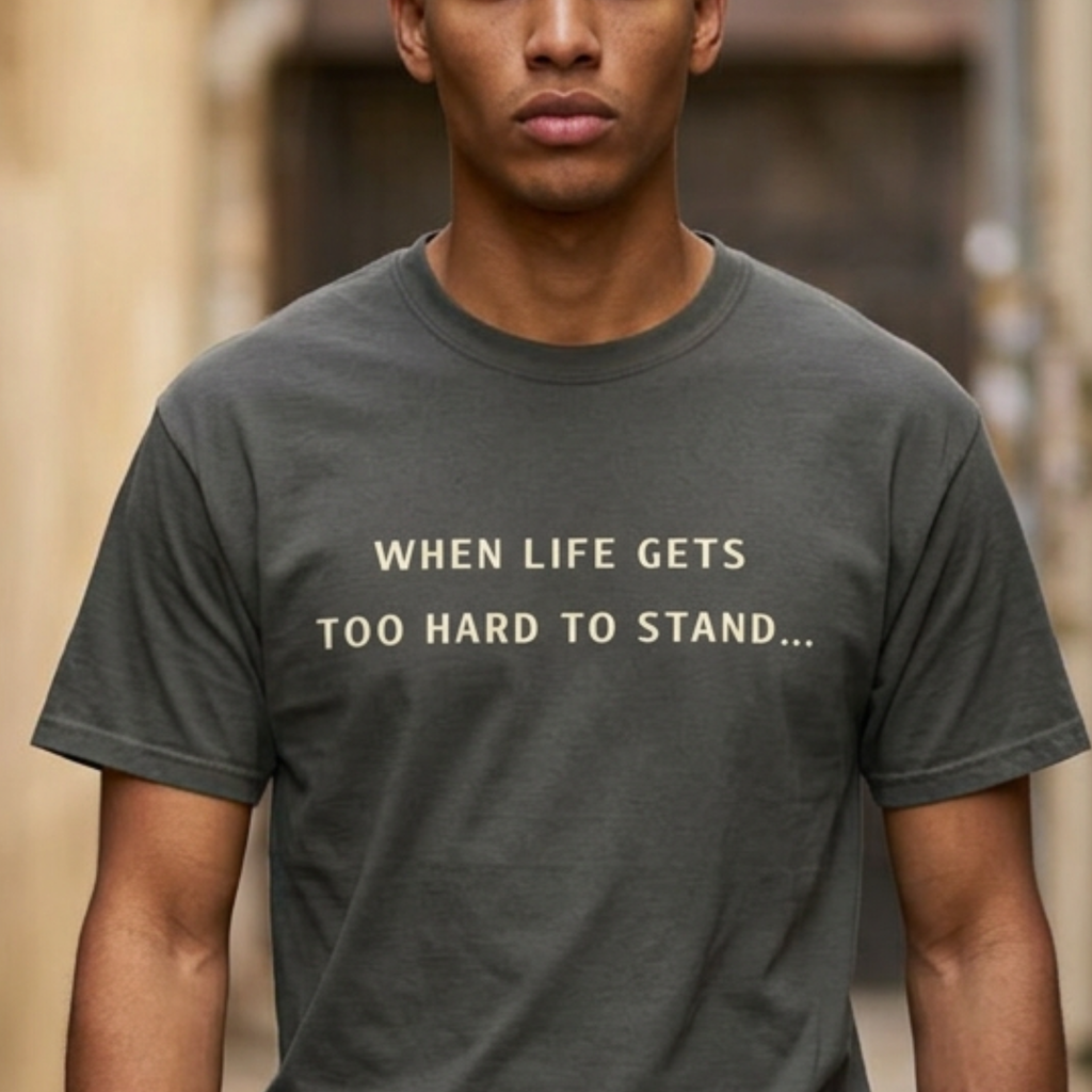 When Life Gets Too Hard to Stand T-Shirt | Kneel Faith Graphic Tee