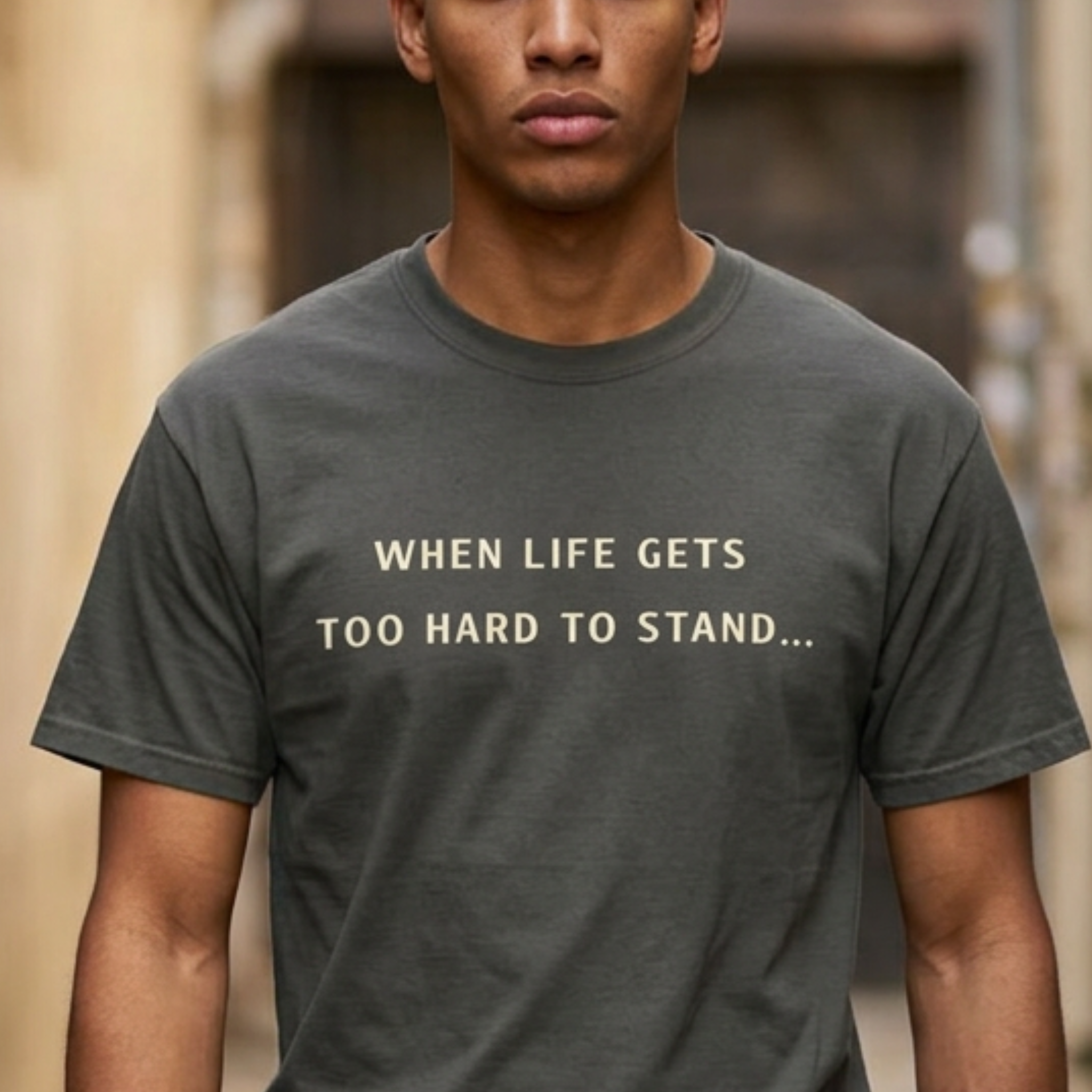 When Life Gets Too Hard to Stand T-Shirt | Kneel Faith Graphic Tee