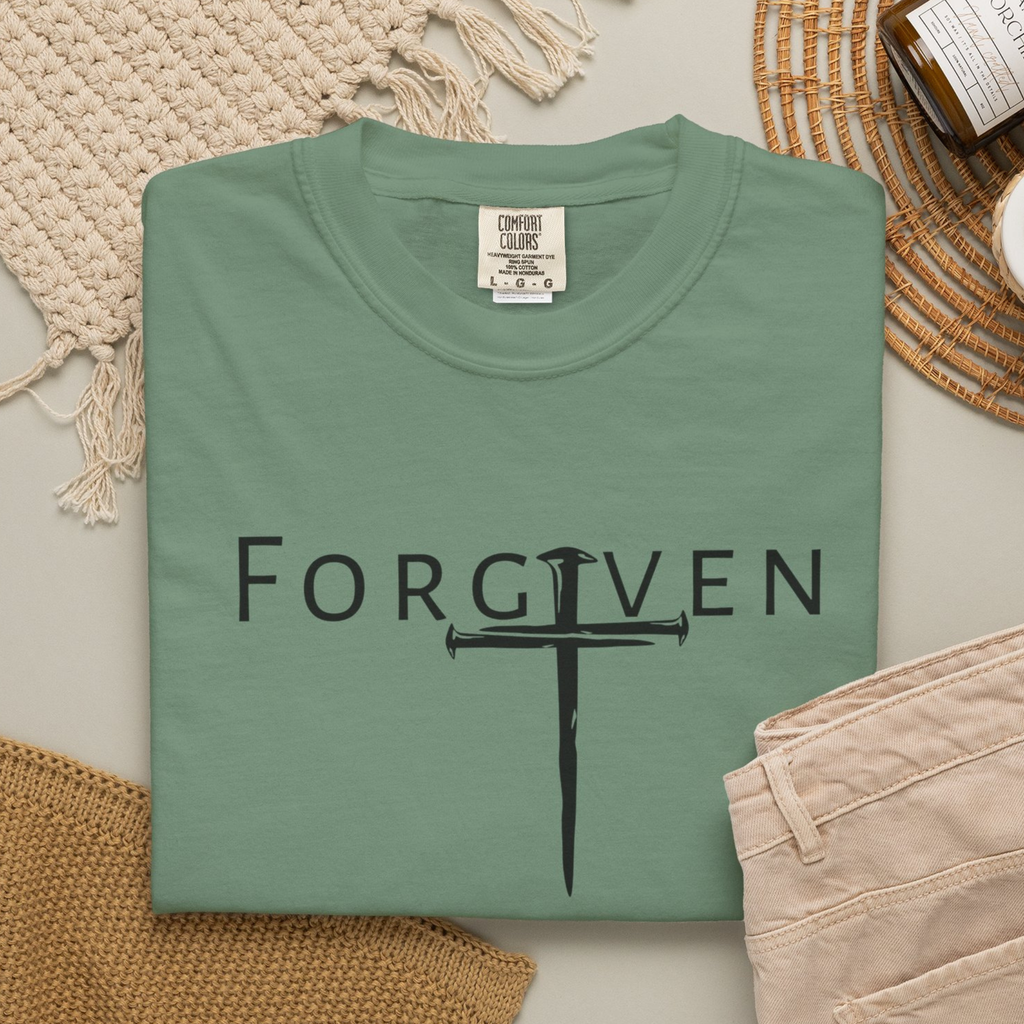 Forgiven T-Shirt | Cross Nail Faith Graphic Tee